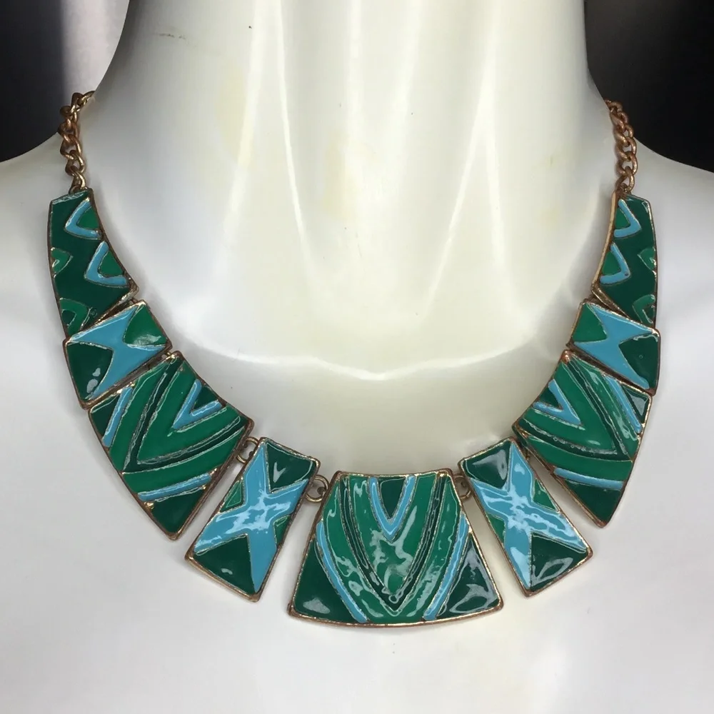 Rare vintage retro enamel jewellery - Picture 1 of 8